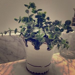 Faux Shrub in Crown Planter 🌿